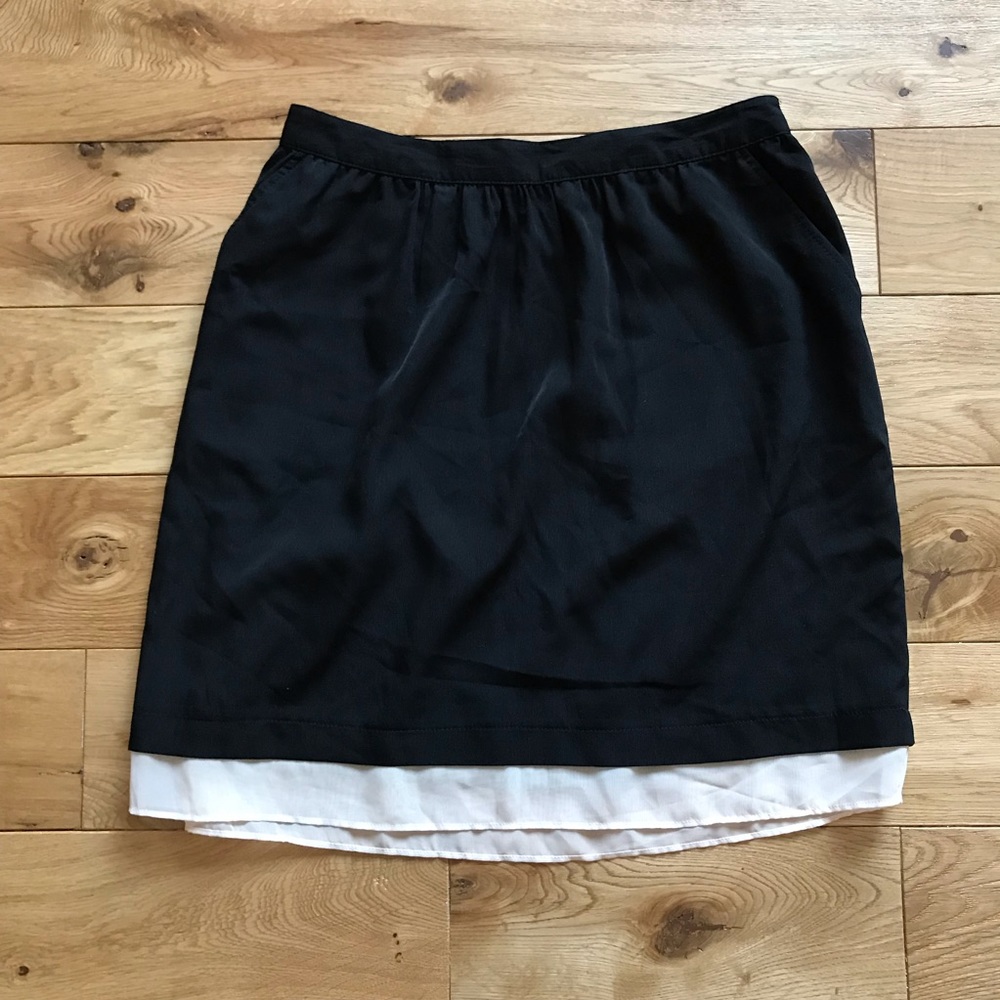 Mossimo Supply Co. Black with Cream Trim Mini Skirt